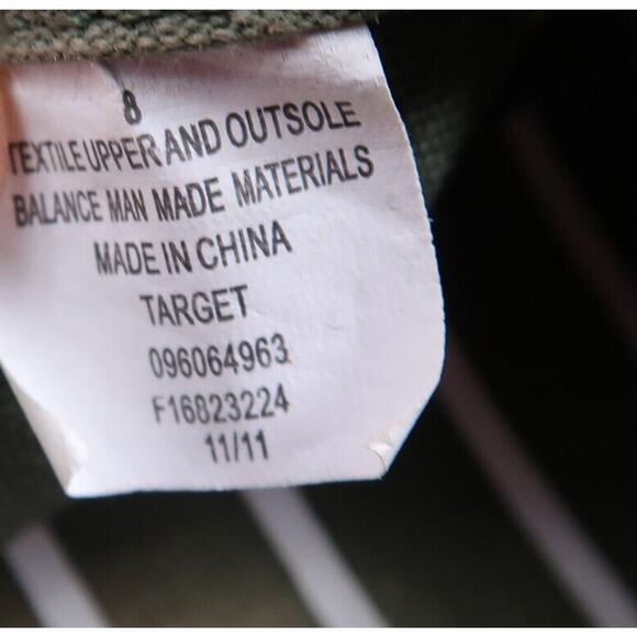 Mossimo Shoes Womens 8 Slip On Sneaker Flats Casual Canvas Green Comfort Active - Picture 13 of 13